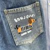 Jeans de dibujos animados con bolsillo trasero para primavera y otoño para niños 2025 Nuevos pantalones de mezclilla Jeans azules para niños Ropa para niños