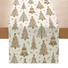 Camino de mesa navideño transfronterizo con estampado de múltiples patrones, camino de mesa para decoración de mesa para montaje de fiesta en casa, mantel largo
