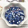 Pedrería de color SS30 de fondo plano 6.5 mm redonda de color mixto para decoración de uñas, decoración de fundas de teléfono, kit de material DIY, cadena de hierro