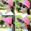 Novo Chapéu de Sol com Topo Aberto Grande Aba Dobrável à Prova de Vento com Aba Larga Chapéu de Sol para Ciclismo Guarda-Sol Chapéu de Sol Externo com Topo Aberto