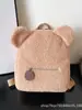 Mochila Acolchoada Bolsa Feminina Outono e Inverno Nova Estilo K Ins Super Popular Fofa Mochila com Orelhas de Urso Bolsa para Família de Meninas