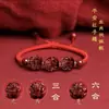 Pulsera Muzhihui Tres en Uno y Seis en Uno de Alto Contenido de Cinabrio para el Año de Nacimiento, Pulsera de Hilo Rojo para los Nacidos en el Año de la Serpiente, Tigre, Dragón, Cerdo y Buey
