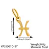 Venta Caliente Transfronteriza Pequeño y Exquisito Serie de los Doce Constelaciones Acero Inoxidable Chapado en Oro de 18K Accesorios para Collares Colgante DIY Colgante