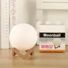 Luz de lua 3D pintada à mão DIY luz de estrela luz de lua LED quarto mesa de cabeceira atmosfera luz noturna estúdio luz de pintura colorida