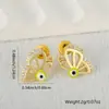 Distrito Lu Transfronterizo Europa y Estados Unidos Caliente Popular para Mujer Joyería de Cobre Microincrustada Pendientes de Mariposa Pendientes de Personalidad Creativa Suministro