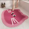 Alfombra Antideslizante de Baño con Bucle de Seda, Alfombra de Piso para Baño y Ducha, Alfombra de Drenaje Hueca, Alfombrilla Antideslizante para Pies de Baño Infantil