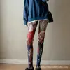 Medias Navideñas Estampadas con Patrones Personalizados Variados Otoño e Invierno 2026 Medias Finas de Moda Retro Abstractas