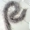 Tira de lana de imitación de pluma de pavo para puños de ropa de actuación, tira de relleno para accesorios de pijama, decoración DIY, tira de lana de color imitación avestruz