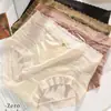 Ropa interior de seda de hielo sin costuras con lazo, talla grande, encaje de satén, control de abdomen de alta elasticidad, parte inferior cálida, tangas finas para mujer