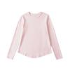 LULU Same Arc Top de Fitness Manga Larga para Mujer Cuello Redondo Pequeño Deportivo Ocio Adelgazante Interior Base Camiseta