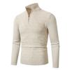 2024 comércio exterior AliExpress novo masculino gola alta meio zíper pulôver suéter plus size moda casual suéter