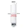 Tubo de ensayo de plástico para mascotas, frasco de embalaje, botella de polvo para máscara cosmética 45/50/55/60 ml, tapa de aluminio, botella para cable de datos