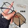 Lentes Fotocromáticos con Monturas Grandes Que Pueden Ser Adaptados con Lentes de Prescripción, Alta Definición, Modernos, Bloqueo de Luz Azul, Lentes Planos