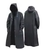 Impermeable de dos piezas de tela Oxford engrosada de moda para hombres y mujeres, protección para trabajos al aire libre, resistente a inundaciones, impermeable y pantalón de lluvia reflectante para adultos