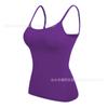 Camisola feminina modal popular com almofada no peito sem anel de aço Copa de uma peça roupa exterior roupa interior esportes de ioga
