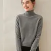 Suéter de Cachemira Grueso de Cuello Alto Holgado de Moda para Mujer en Color Sólido para Otoño e Invierno