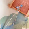 Pasador de Mariposa de Cristal para Mujer, Pasador de Alto Nivel Estilo Chino Nuevo, Tocado de Estilo Antiguo, Pasador con Borla de Perla