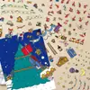 Aventura de Véspera de Natal Cena em Miniatura Adesivos Desenho Original Feriado Árvore de Natal Presente DIY Feito à Mão Adesivos Sem Corte