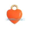M69 Acessórios para joias DIY coração de amor zircônia colorida esmalte gota de óleo latão pequeno pingente