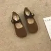 Zapatos de tacón bajo Mary Jane Estilo Británico Zapatos de una sola pieza Primavera y Verano 2024 Casual Populares en Internet Combinan con todo Ligeros Planos Huevo Enrollado Zapatos para Mujer