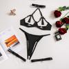 Saixiya Europeu e Americano Transfronteiriço Aliexpress Mais Vendido Sexy Recortado Borla Quente Tentação Conjunto de Lingerie