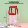 Bolsa transparente para presente de mão lenço de seda bolsa grande capacidade simples elegante bolsa de mão PVC