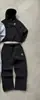 Calça Moletom com Zíper Bordada Transfronteiriça Europeia e Americana Calças Longas Casuais Streetwear Hip-Hop Rap Estilo de Rua Tamanho Americano Unissex Calça Moletom Atacado