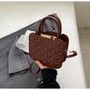 2023 Otoño Nuevo diseño de moda elegante hombro bandolera estilo occidental color sólido textura simple bolso cuadrado para mujer