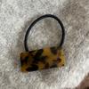 Horquilla cuadrada de estilo francés con cordón de acetato para mujer, pinza para el flequillo con resorte y aro para el cabello con lunares.