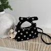 Bolso de Mano de Estilo Coreano Nuevo Otoño 2026, Diseño de Lunares de Nicho para Mujer, Bolso Cruzado de Moda Tendencia, Bolso Simple de Hombro Tipo Dumpling