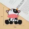 Vaca Corajosa Niu Niu Animal Bordado Roupas Camiseta Casaco Patches Calças Decoração Roupas Buraco Reparo Acessórios