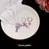 Collar redondo de cruz con circonita y juego de pendientes estilo coreano inspirado en Ins, lujo ligero con un toque de alta gama, accesorio de cadena para clavícula versátil