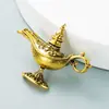 Europa y Estados Unidos personalidad transfronteriza retro broche de lámpara de Aladino aleación chapado pasador de seguridad antiguo accesorios de ramillete