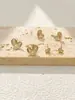 Set Sencillo y Compacto de Tres Pendientes, Pendientes de Alta Gama para Mujer, Pendientes de Estilo Lujo Ligero