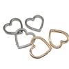 Anillo de Resorte Grande en Forma de Corazón de 42 mm, Accesorios para Bolsos Anillo de Llavero con Cierre de Resorte en Forma de Corazón, Anillo de Resorte Abierto en Forma de Corazón de Aleación