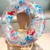 Anillo de Natación de Sirena para Niños Ins Lentejuelas Forma Popular Anillo Flotador para Bebé Niña Anillo para Axilas Pvc Inflable Anillo de Agua