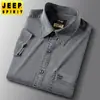 Verano nuevo camisa de solapa para hombre suelta color liso moda blusa de Tencel botón bordado manga corta fina 2095