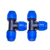 Accesorios para tubería de PE tubería de agua tee unión viva accesorios para tee de riego agrícola plástico 6 1 pulgada tubería rígida conexión rápida