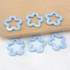 Estrella Hueca de Cinco Puntas Colorida Sólida Colorida 30mm Flor Acrílica Forma de Flor de Ciruelo Accesorios para Joyería DIY Colgante Llavero