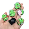 Lindo Dinosaurio Pequeño Zapato de Agujero Flor DIY Accesorios Dibujos Animados PVC Pegamento Suave Desmontable Hebilla de Zapato DIY Accesorios Decorativos
