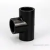 Cotovelo T Direto de Plástico PVC Preto para Tubo de Água Conexões para Tubo de Abastecimento de Água Tanque de Peixes Preto Brilhante Metabo