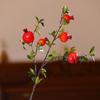 Fruta de Granada Simulada de Año Nuevo Adornos Artificiales Decorativos para el Hogar Sala de Estar Interior Pulpa de Espuma Rama de Fruta de Granada Simulada