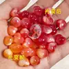 Acessórios de Joias Esculpidas em Formato de Coração Colorido Transfronteiriços com Efeito de Mudança de Cor, Pingente Auspicioso de Coração de Pêssego Estilo Chinês DIY