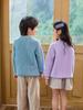 Suéter de Lana para Niños Top Grueso Suéter Tejido para Niños Talla Pequeña y Mediana Cuello Redondo Jersey de Manga Raglán Camiseta Base