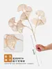 Flores artificiais douradas eucalipto dourado folhas de ginkgo flores de Natal bagas vermelhas planta do dinheiro flores de Ano Novo bagas de azevinho artificiais