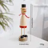 Decoraciones Navideñas Nuevas Transfronterizas Reno de Madera Muñeco de Nieve Tronco de Pie Colgante Escena de Ambiente Navideño