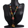 Collar Bohemio de Cerámica con Cuentas de Colores Estilo Étnico Retro Trenzado Moda de Nicho Estilo Étnico Cerámica con Cuentas