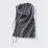Nueva colección de otoño e invierno: 100% cachemira pura, gorro todo en uno, gorro versátil que cubre las orejas, turbante casual y gorro cálido todo en uno para clima frío