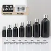 Frasco de Óleo Essencial Marrom Tampa de Alumínio Brilhante 5ml 10ml 30ml Frasco de Óleo Essencial Marrom Transparente Pronto Frasco de Perfume
