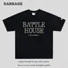 Camiseta de Manga Corta con Letra de Perla Tridimensional Diseño Retro Americano Verano Unisex Marca de Moda Top de Media Manga Resistente de Alta Gama